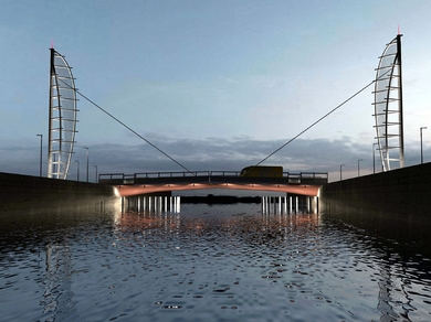 Concorso Internazionale per un nuovo ponte sulla Fossa Traianea (Fiumicino) Seconda Fase 4 classificato